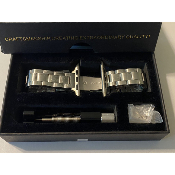 NWT Finestone High-End Stainless Steel Silver Watch Band Size 42/44mm - Picture 1 of 4